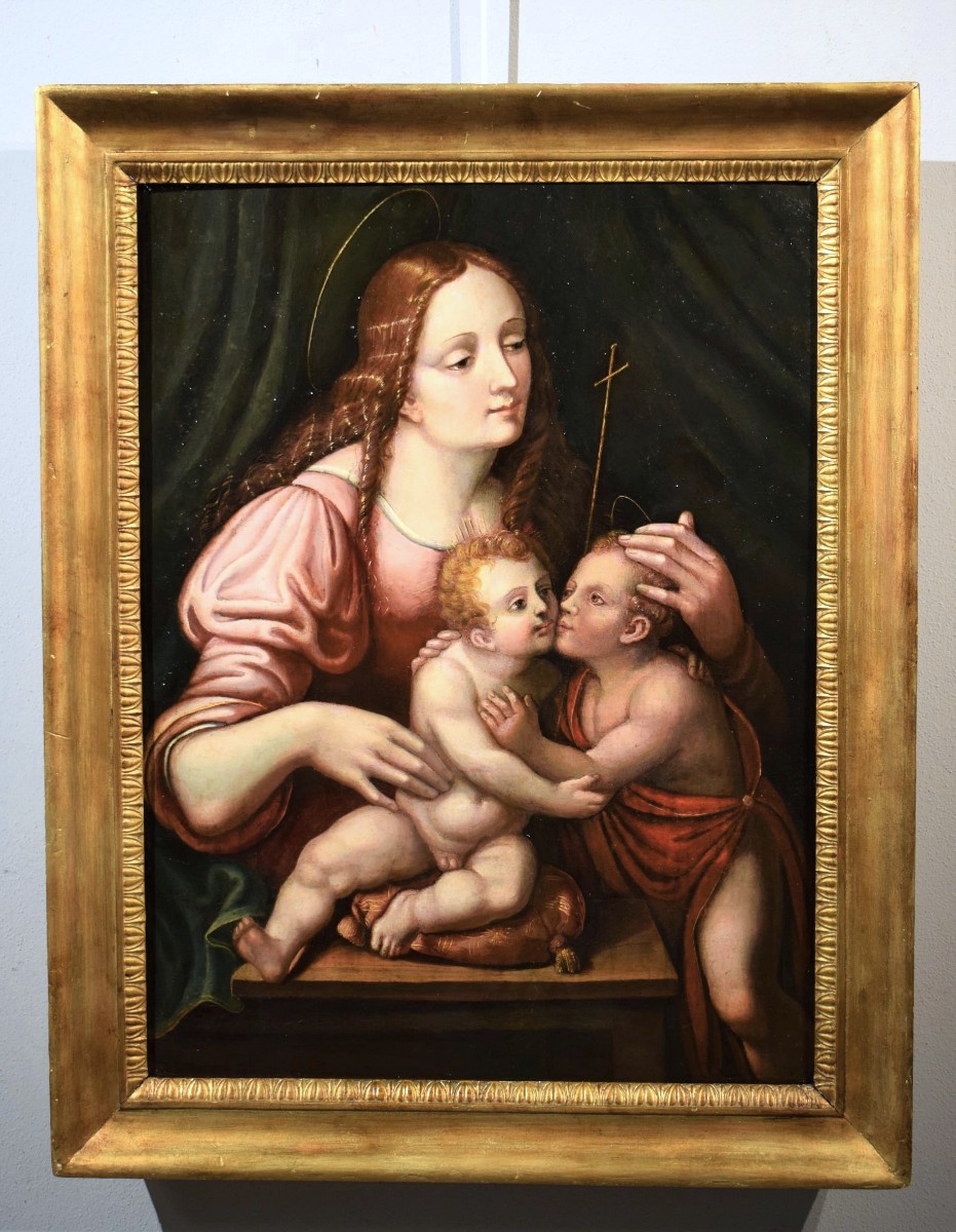 Madonna col Bambino e San Giovannino  - Scuola Lombarda del '500, bottega del Giampietrino -photo-6