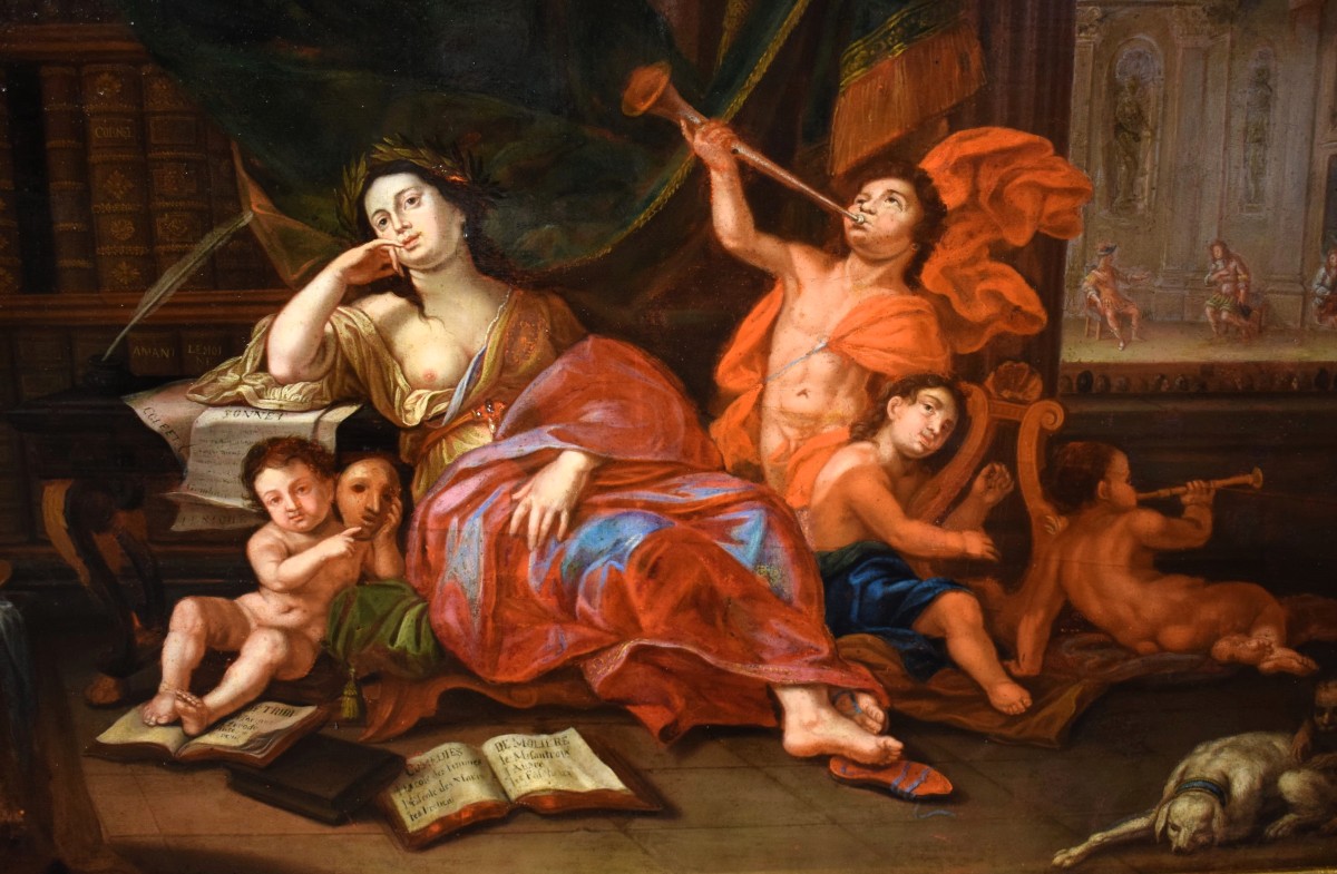 Allegoria del teatro - Charles-André Van Loo (Nice 1705 - Paris 1765)-photo-2