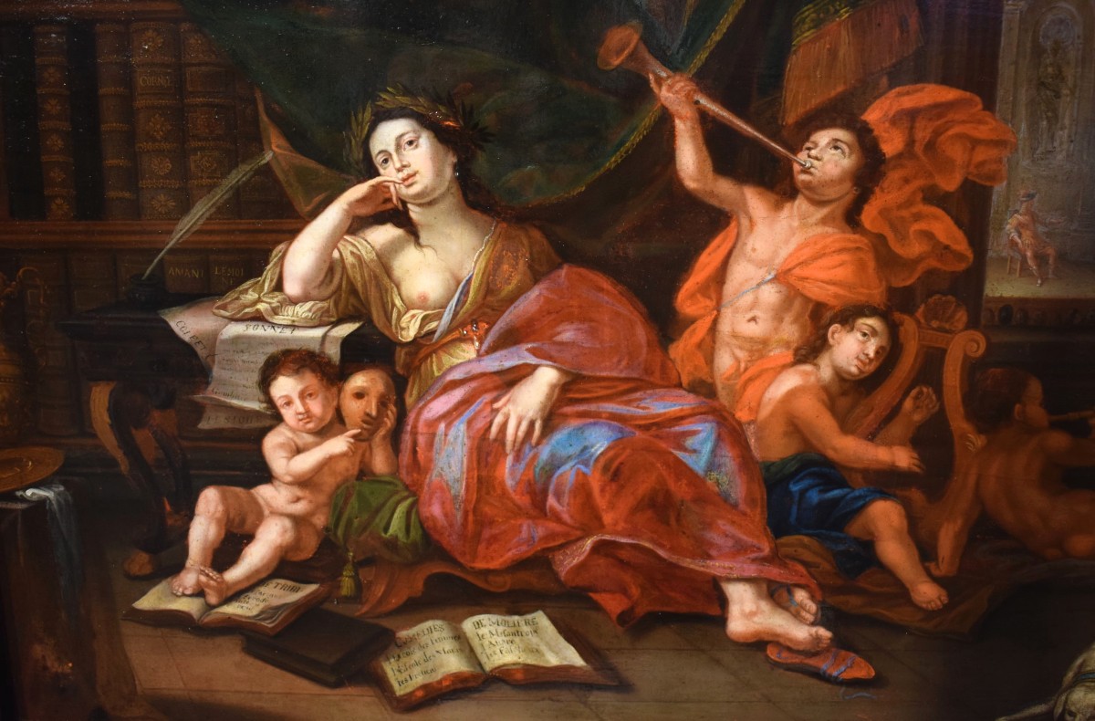 Allegoria del teatro - Charles-André Van Loo (Nice 1705 - Paris 1765)-photo-3