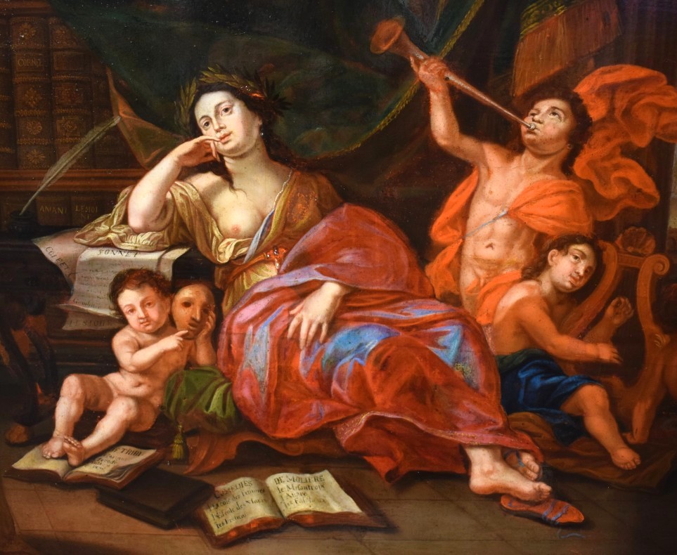 Allegoria del teatro - Charles-André Van Loo (Nice 1705 - Paris 1765)-photo-3