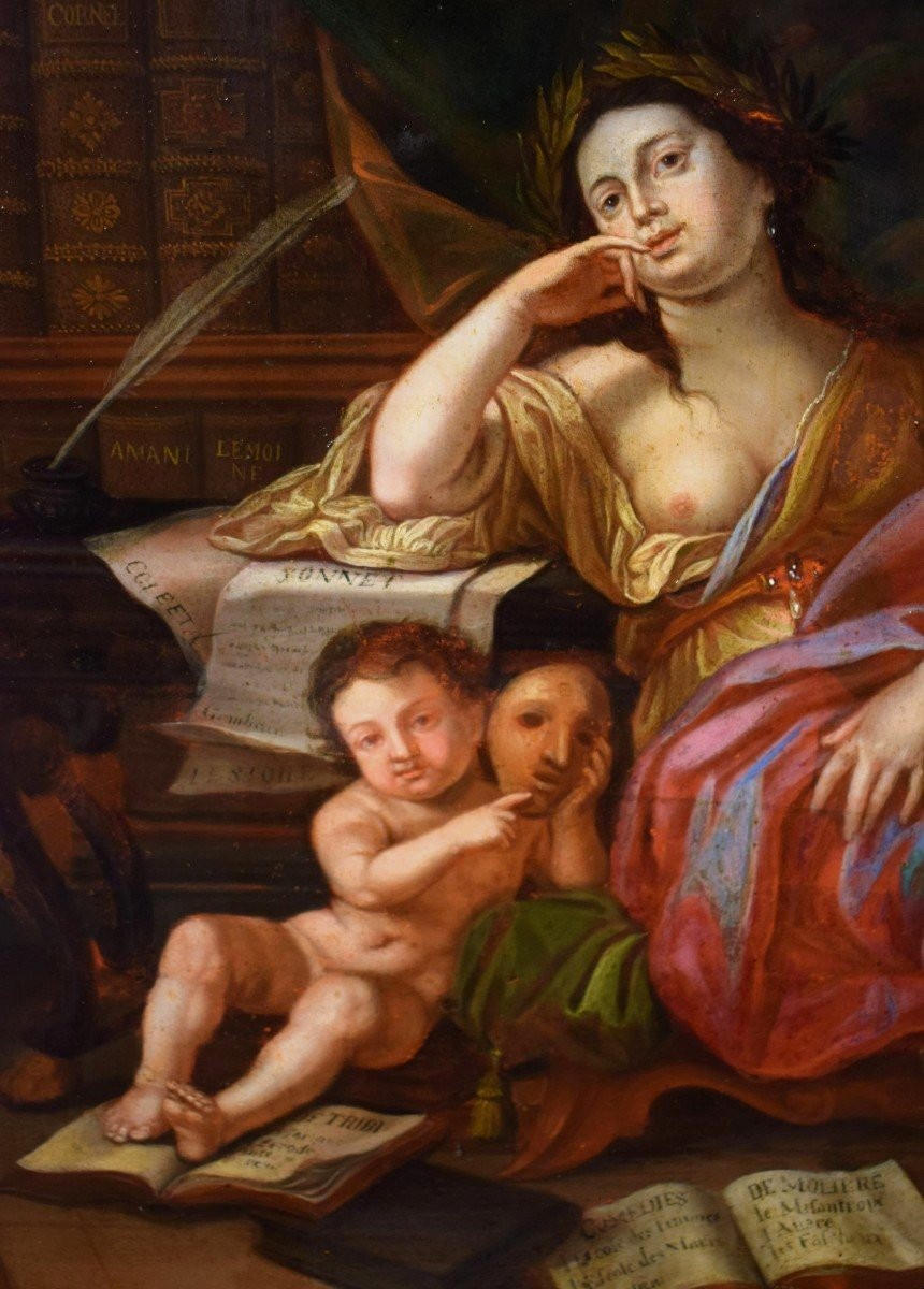 Allegoria del teatro - Charles-André Van Loo (Nice 1705 - Paris 1765)-photo-3