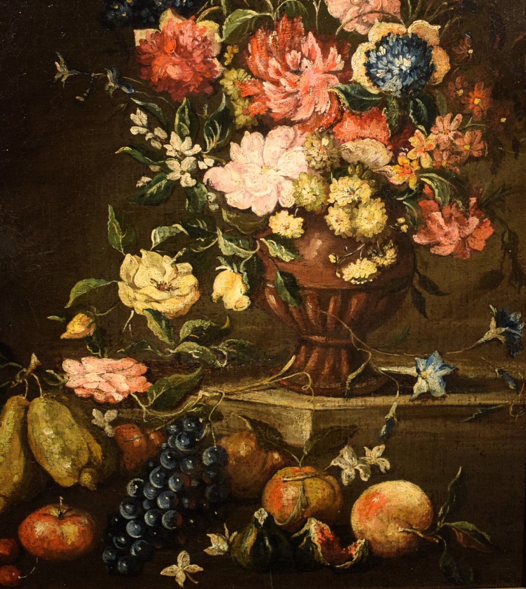 Natura morta con vaso di fiori e Frutta - Margherita Caffi (Cremona,1647-Milano,1710)-photo-3