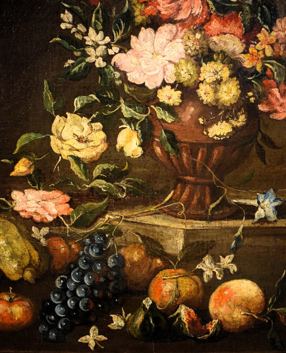 Natura morta con vaso di fiori e Frutta - Margherita Caffi (Cremona,1647-Milano,1710)-photo-4