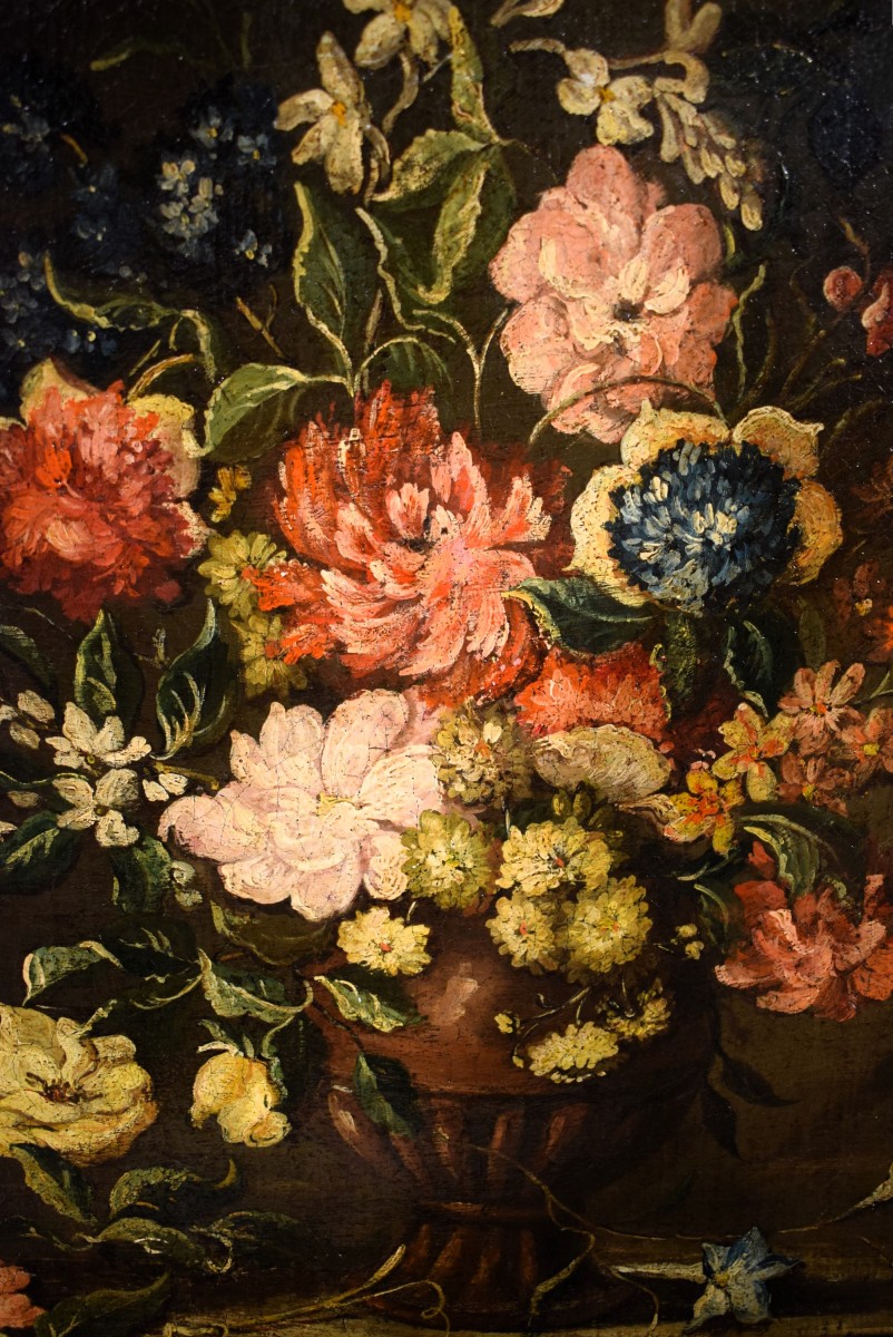Natura morta con vaso di fiori e Frutta - Margherita Caffi (Cremona,1647-Milano,1710)-photo-1