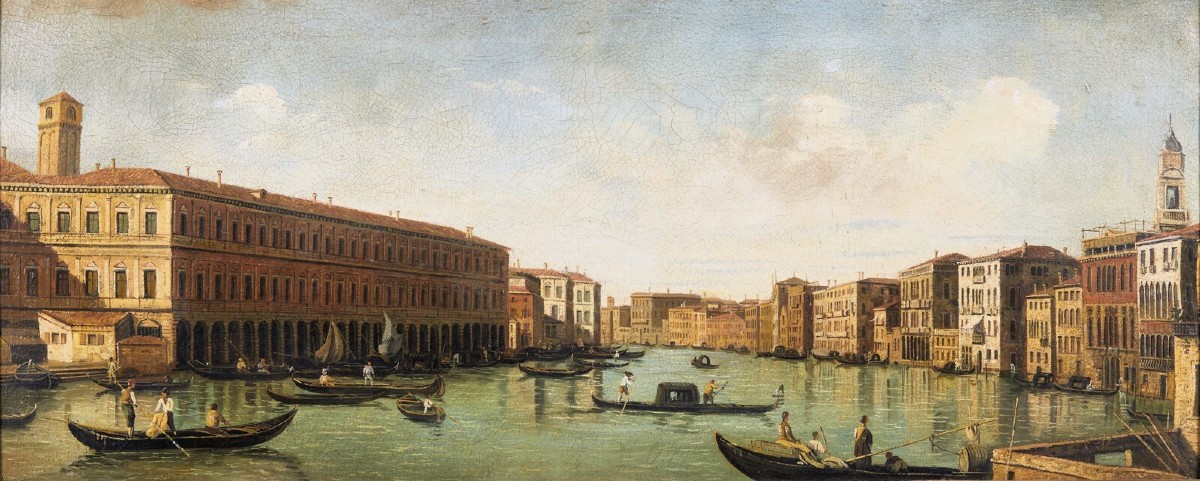 Venezia, veduta del Canal Grande - Artista Veneziano di fine '800-photo-2