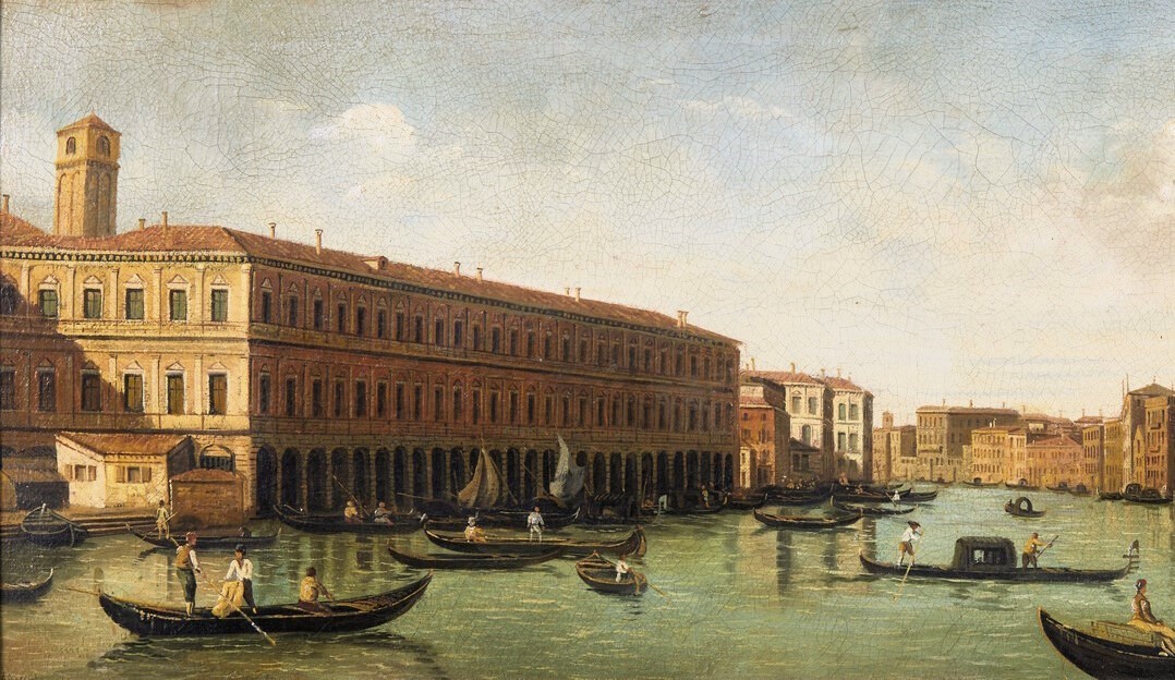Venezia, veduta del Canal Grande - Artista Veneziano di fine '800-photo-3