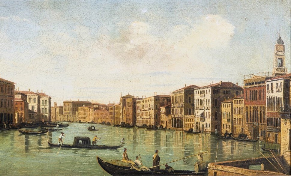 Venezia, veduta del Canal Grande - Artista Veneziano di fine '800-photo-4