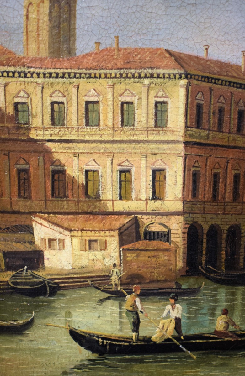 Venezia, veduta del Canal Grande - Artista Veneziano di fine '800-photo-3