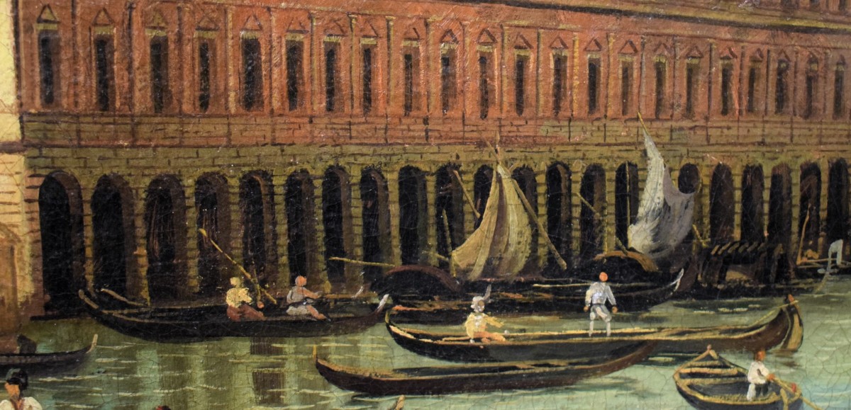Venezia, veduta del Canal Grande - Artista Veneziano di fine '800-photo-4