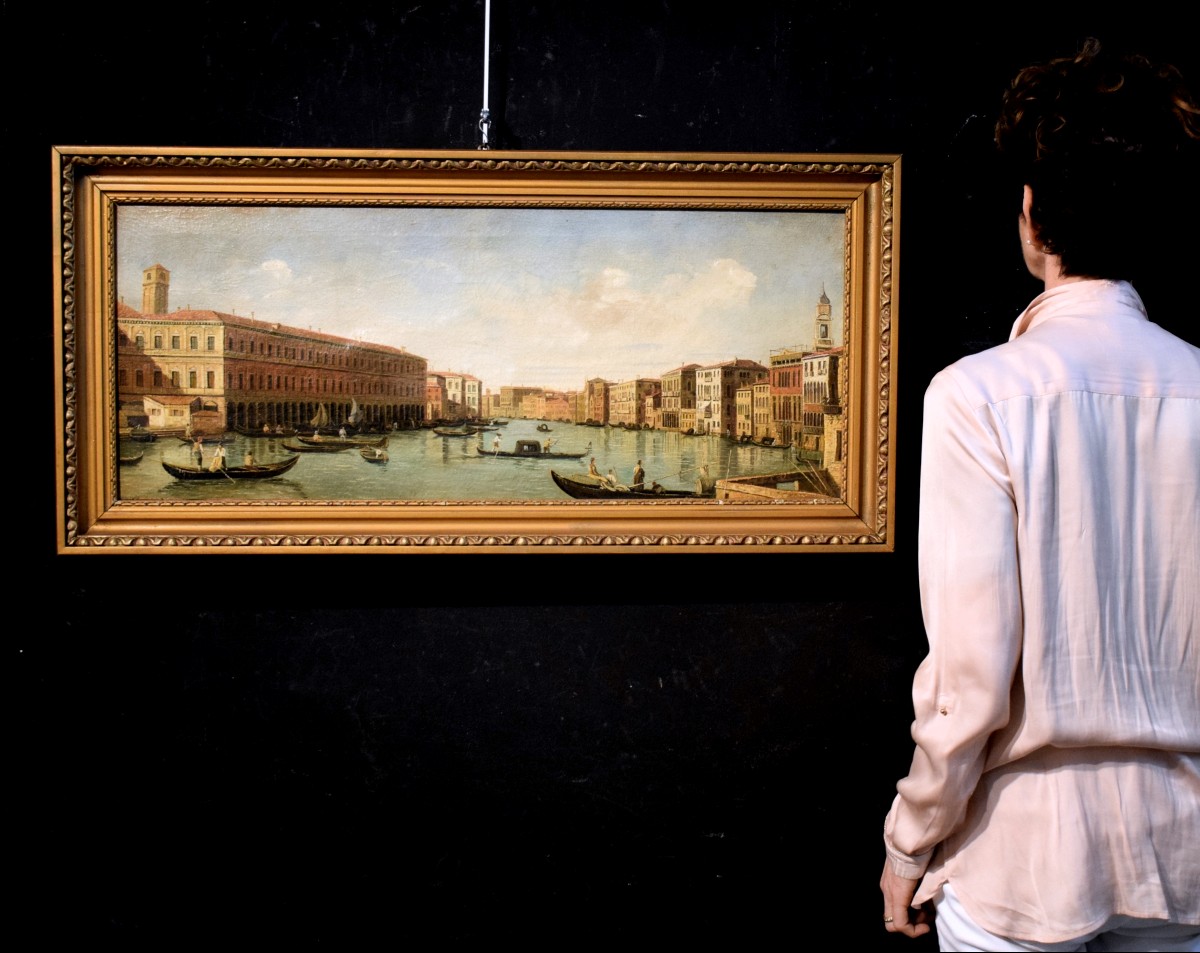 Venezia, veduta del Canal Grande - Artista Veneziano di fine '800-photo-8