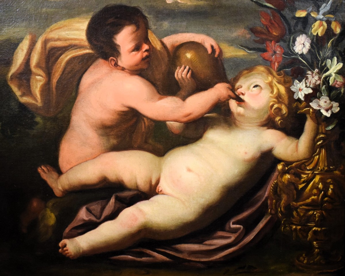 Bacco bambino  - Bottega di Domenico Piola (Genova, 1627 – 1703)-photo-2