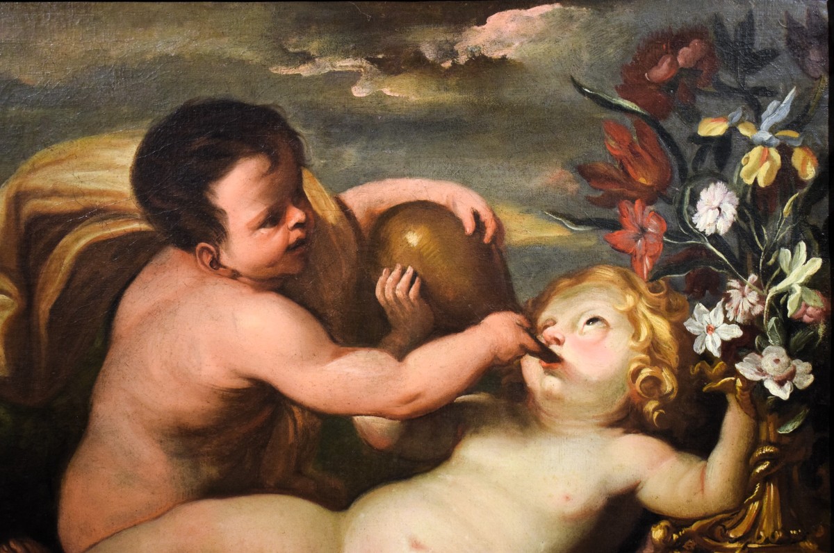 Bacco bambino  - Bottega di Domenico Piola (Genova, 1627 – 1703)-photo-3