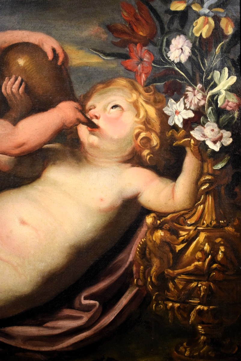 Bacco bambino  - Bottega di Domenico Piola (Genova, 1627 – 1703)-photo-1