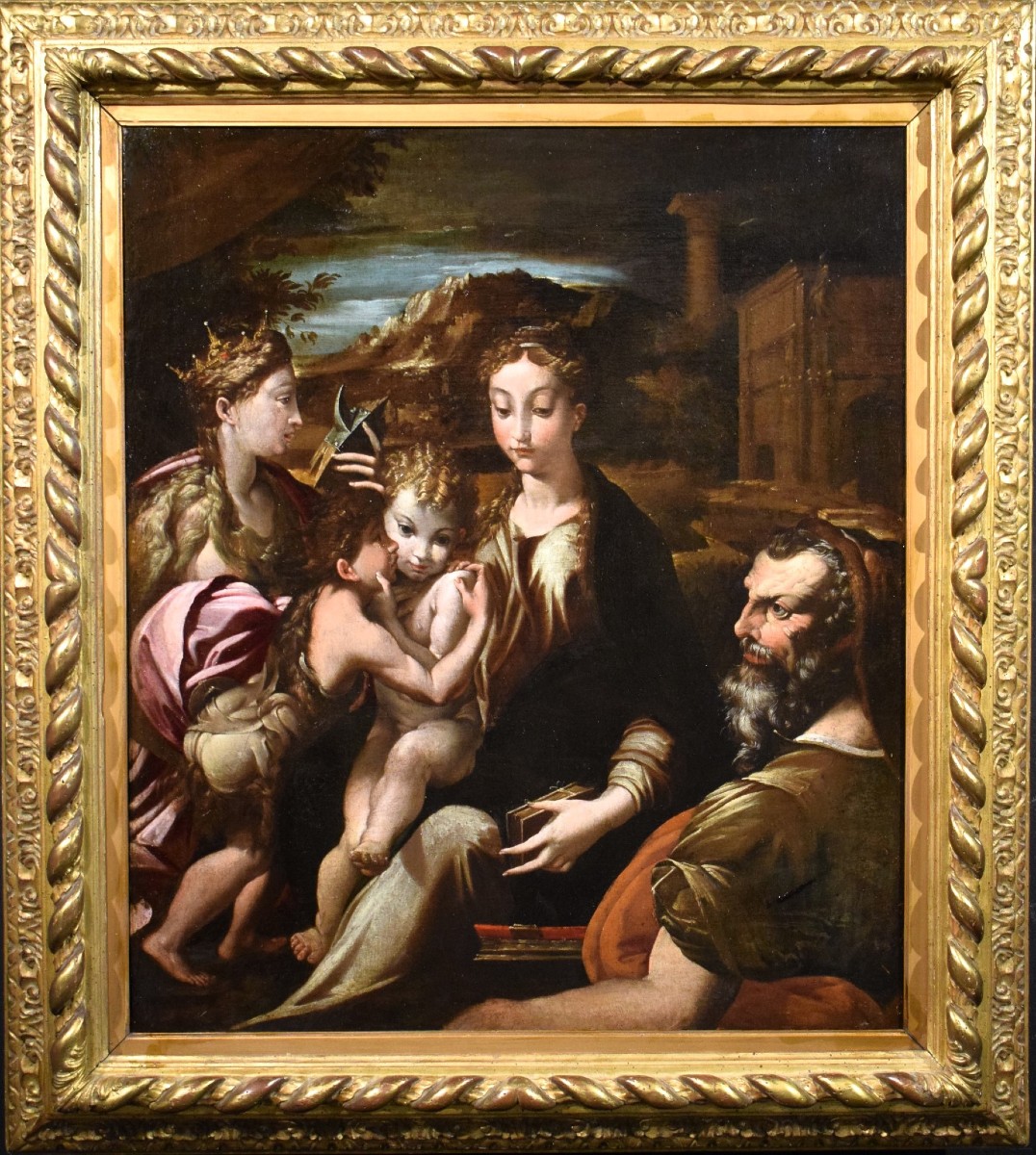 Madonna col Bambino, S. Giovannino, Santa Caterina d' Alessandria e S. Zaccaria - fine '500
