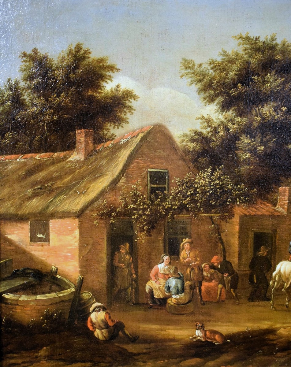 Nel cortile dell'osteria - David Teniers II, detto il Giovane (Anversa, 1610 – Bruxelles, 1690)-photo-2