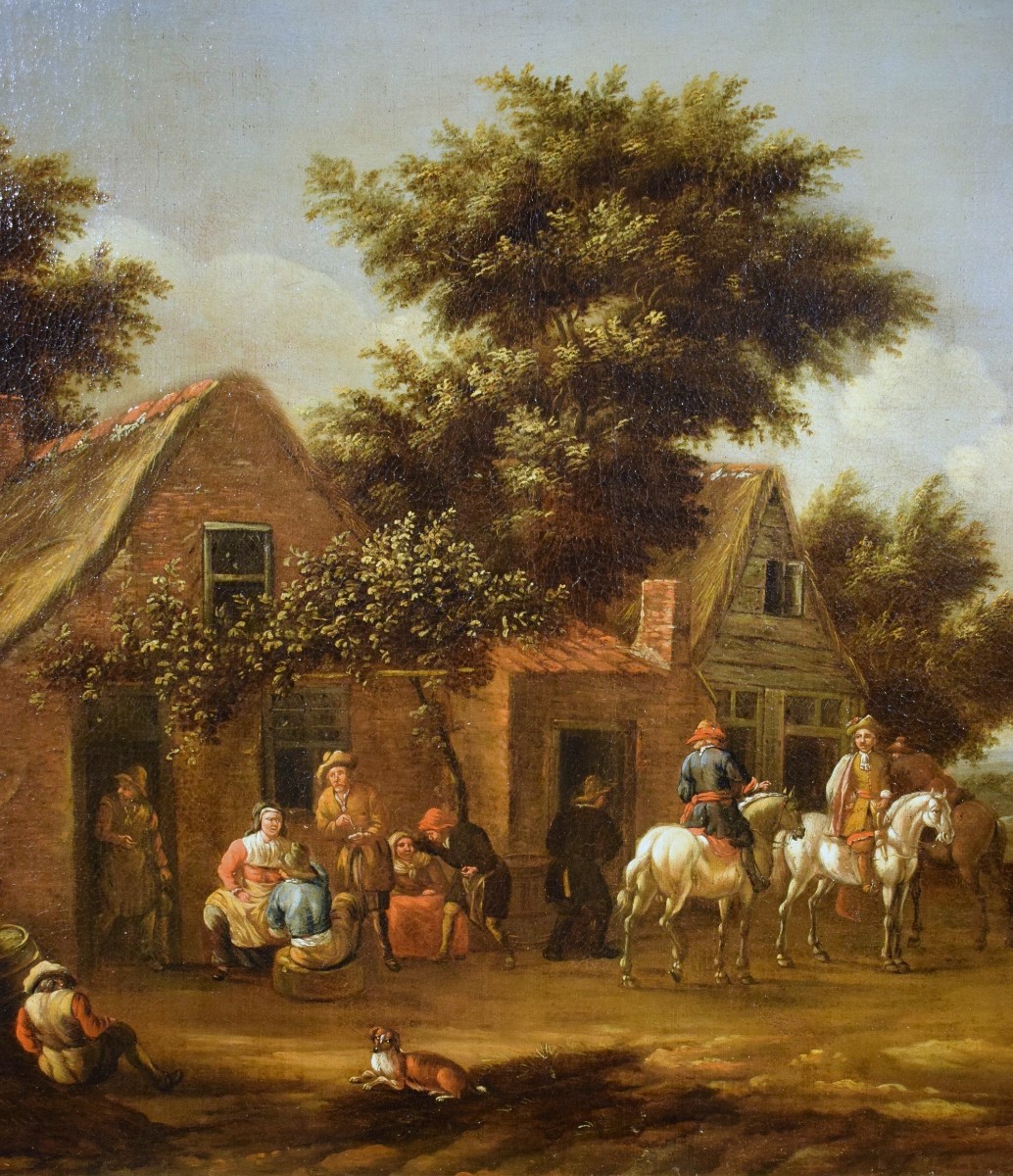 Nel cortile dell'osteria - David Teniers II, detto il Giovane (Anversa, 1610 – Bruxelles, 1690)-photo-3