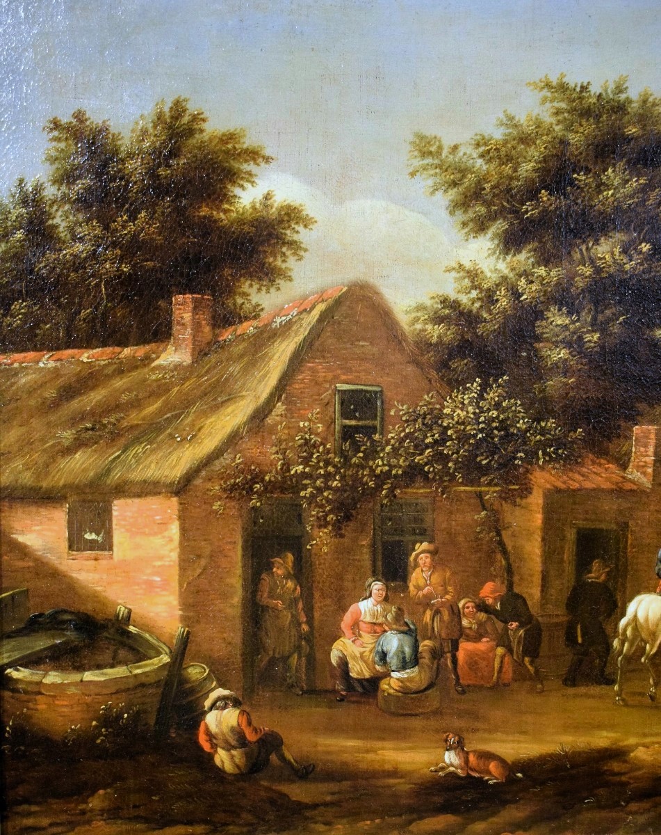 Nel cortile dell'osteria - David Teniers II, detto il Giovane (Anversa, 1610 – Bruxelles, 1690)-photo-2