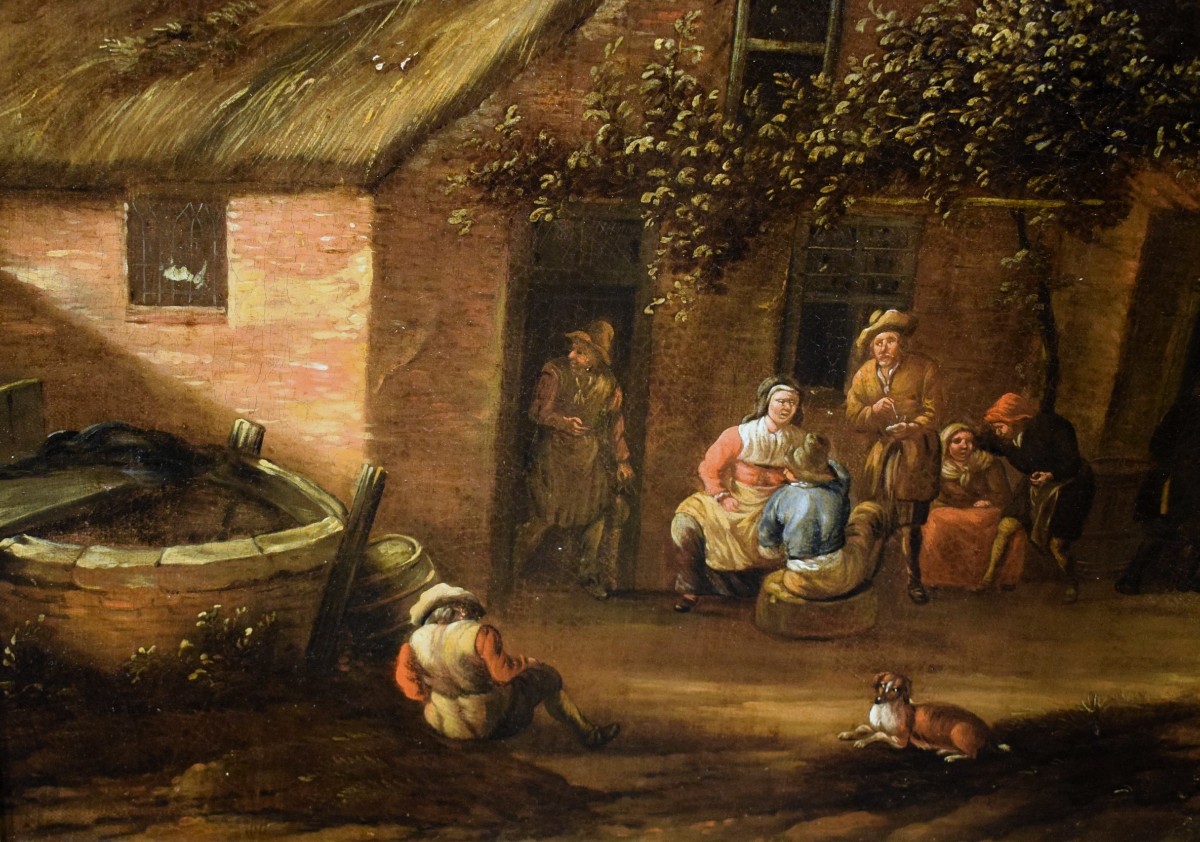Nel cortile dell'osteria - David Teniers II, detto il Giovane (Anversa, 1610 – Bruxelles, 1690)-photo-2