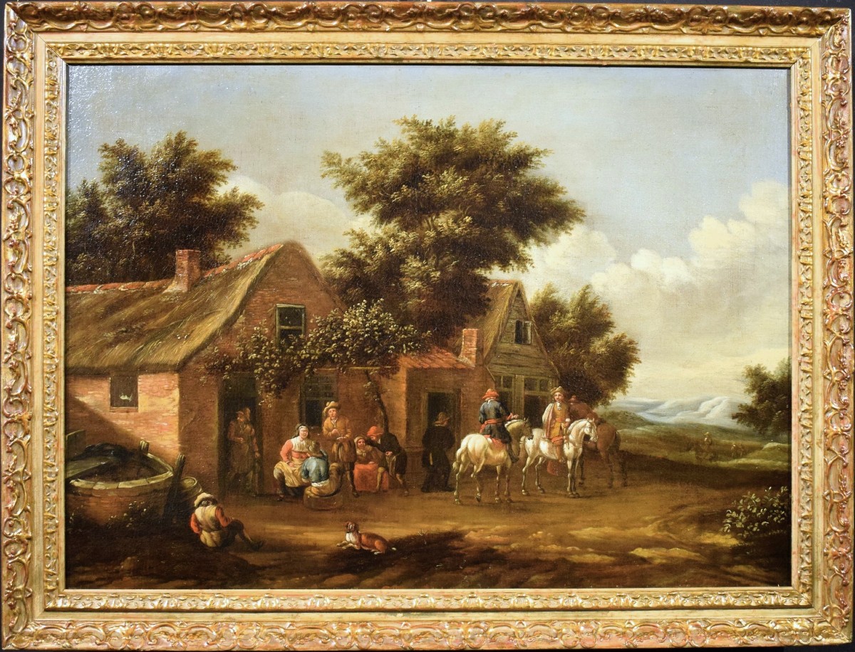 Nel cortile dell'osteria - David Teniers II, detto il Giovane (Anversa, 1610 – Bruxelles, 1690)