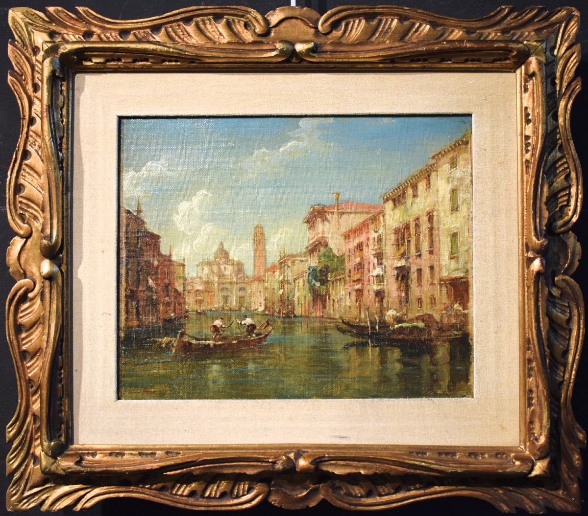 Coppia Vedute Veneziane - Giuseppe Ponga (Chioggia 1856 - Venezia 1925)-photo-2