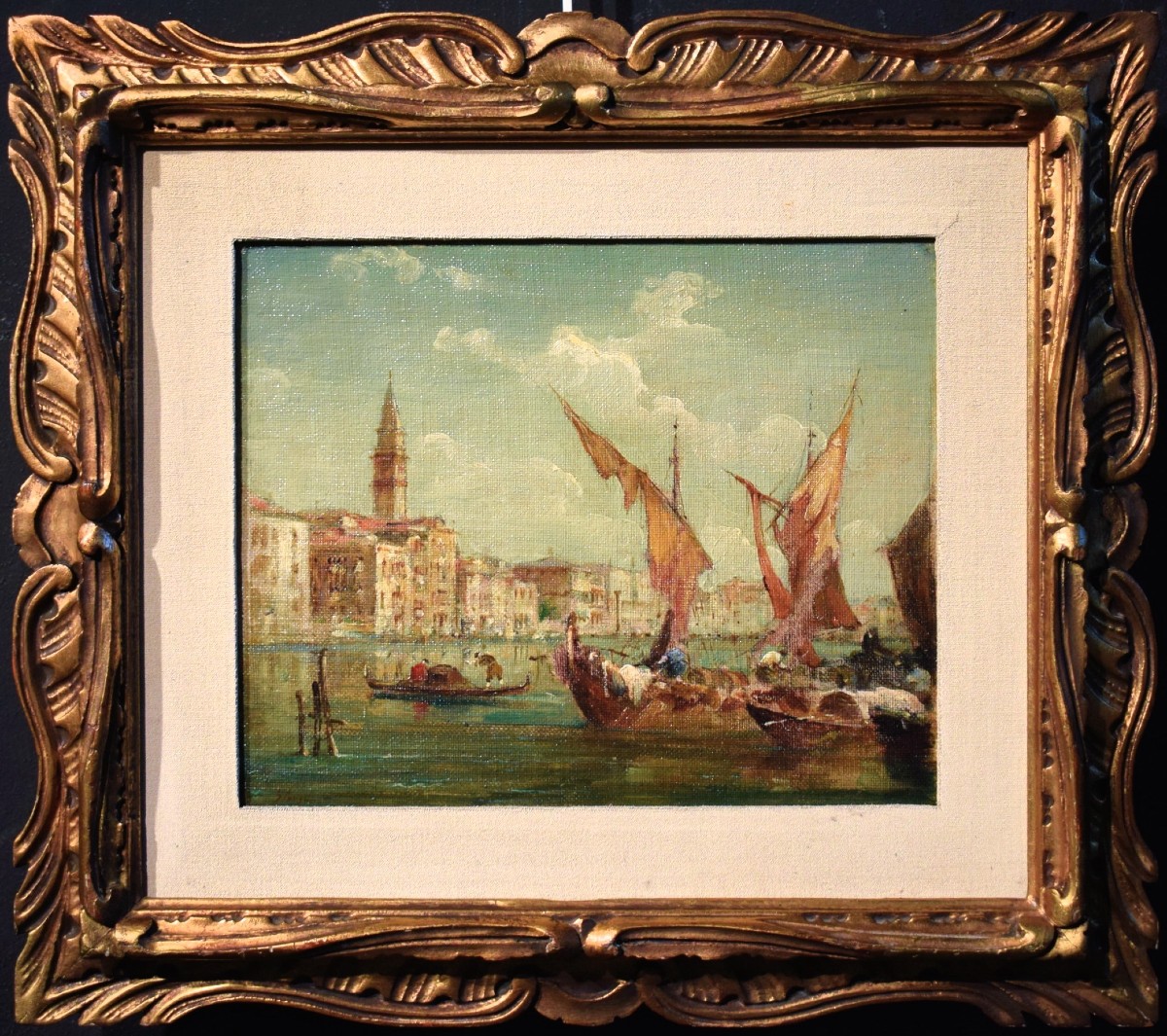 Coppia Vedute Veneziane - Giuseppe Ponga (Chioggia 1856 - Venezia 1925)-photo-2
