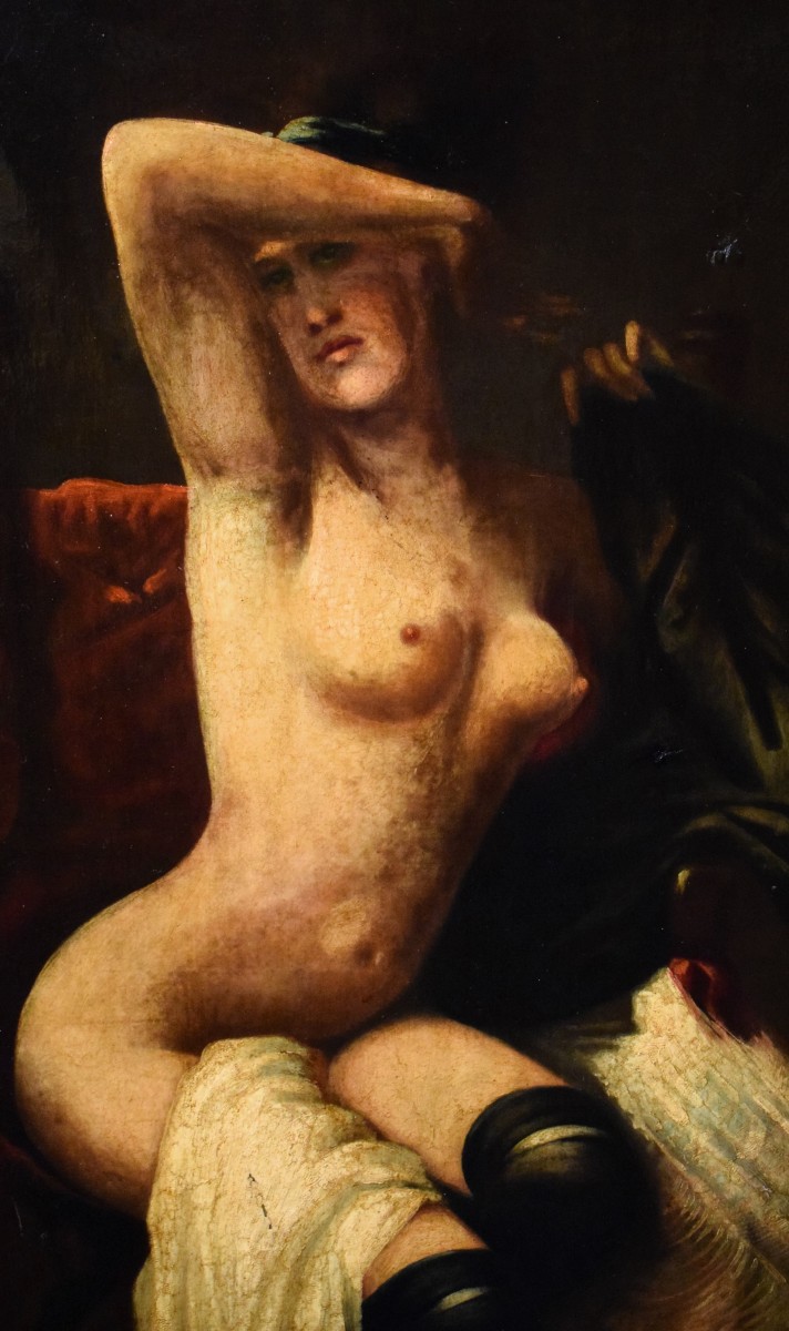 Nudo Femminile con calze nere-photo-3