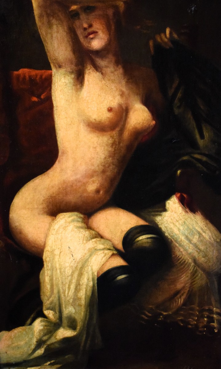 Nudo Femminile con calze nere-photo-4