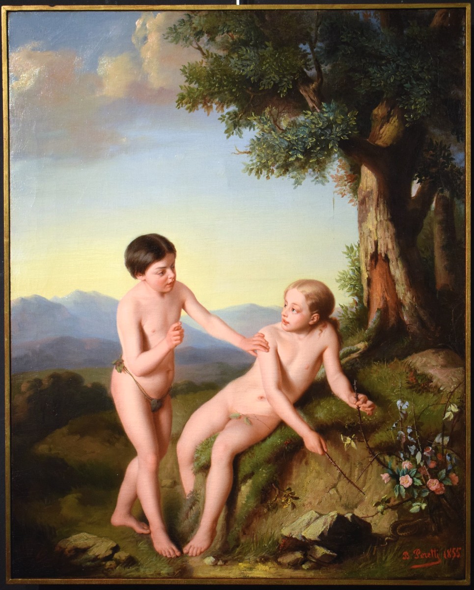 L'Innocenza e la Tentazione  Bernardino Peretti (Novara 1828 – 1889)