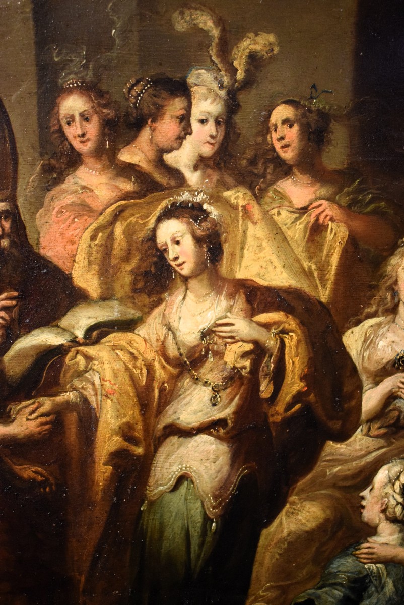 Il Matrimonio di Davide ed Abigail -  Pauwels Casteels (Anversa, 1625 –1677)-photo-4