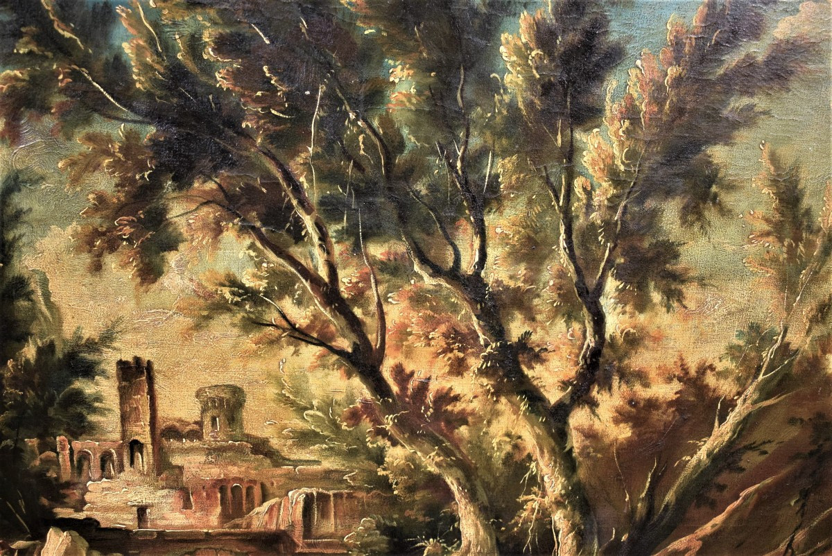 Paesaggio fantastico - Alessandro Magnasco (Genova 1667 - 1749) attribuito-photo-4