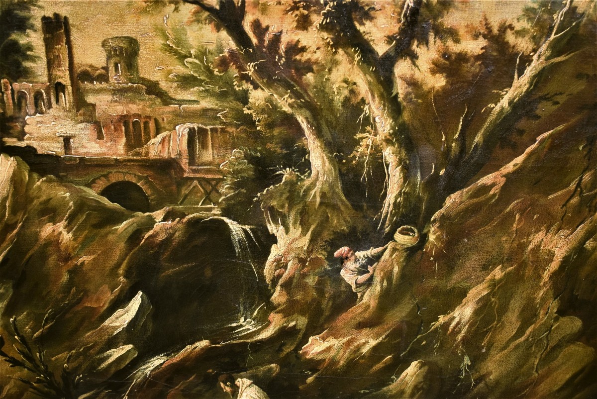 Paesaggio fantastico - Alessandro Magnasco (Genova 1667 - 1749) attribuito-photo-1