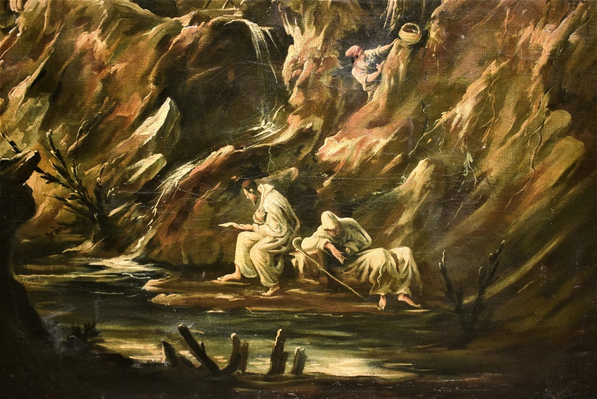Paesaggio fantastico - Alessandro Magnasco (Genova 1667 - 1749) attribuito-photo-2