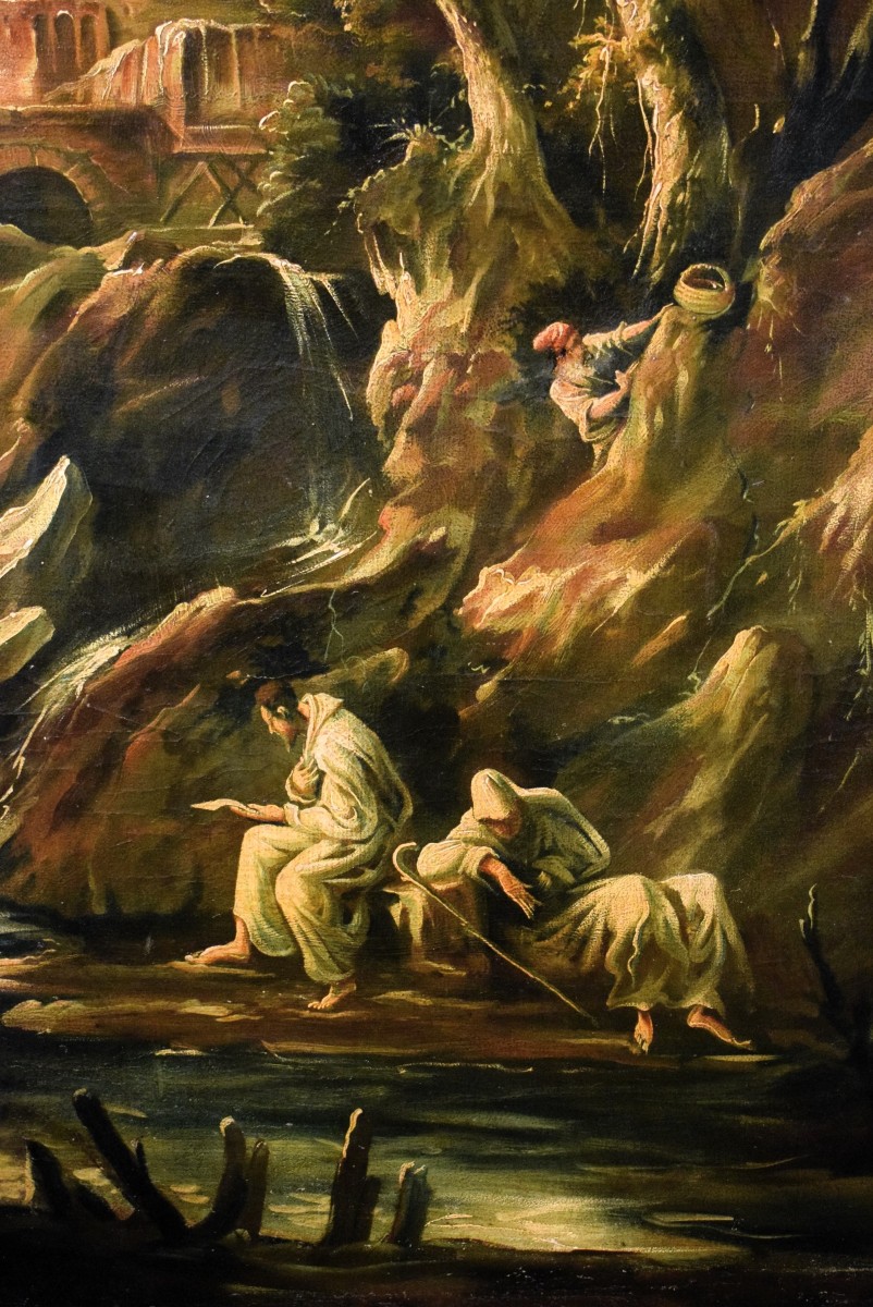 Paesaggio fantastico - Alessandro Magnasco (Genova 1667 - 1749) attribuito-photo-4
