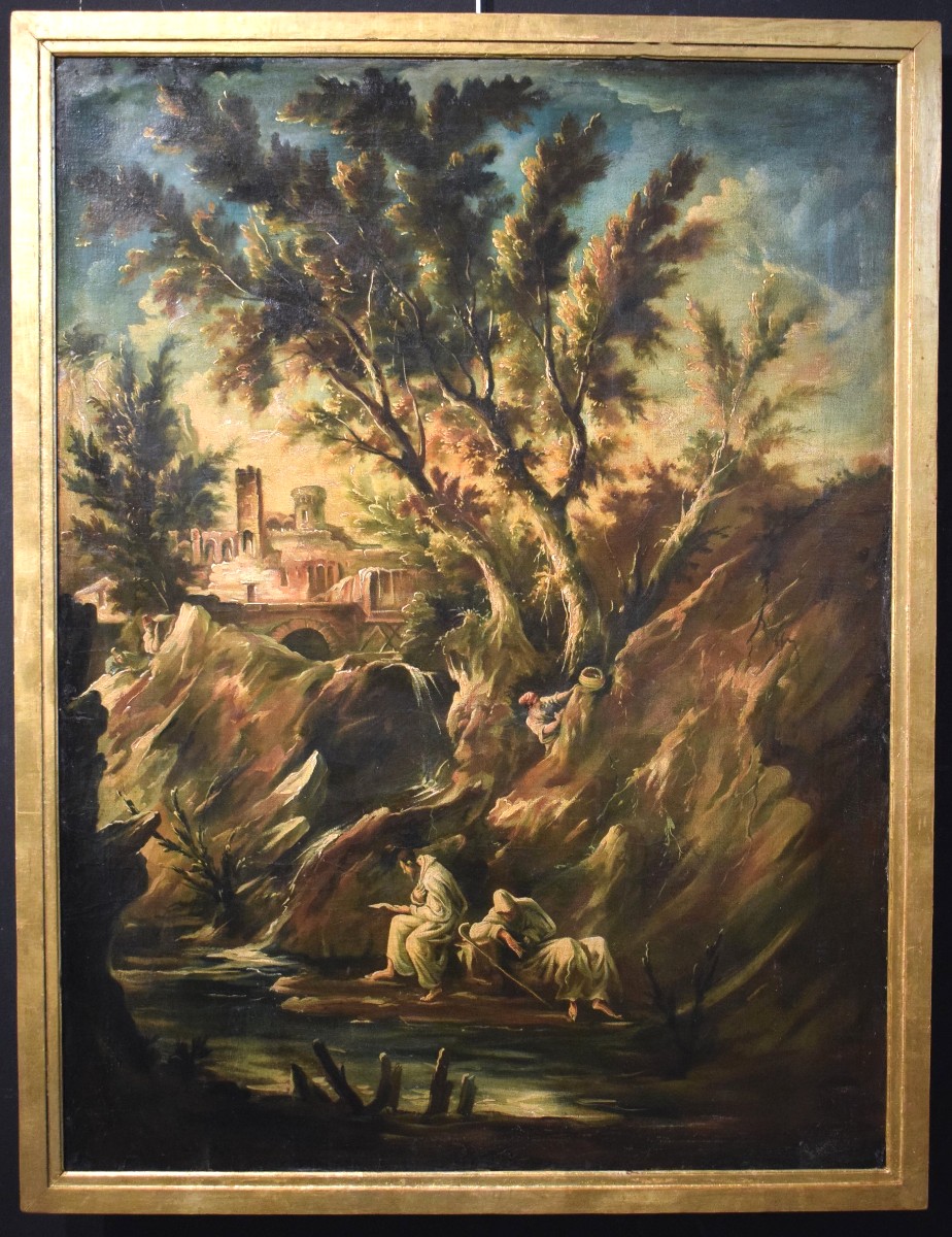 Paesaggio fantastico - Alessandro Magnasco (Genova 1667 - 1749) attribuito