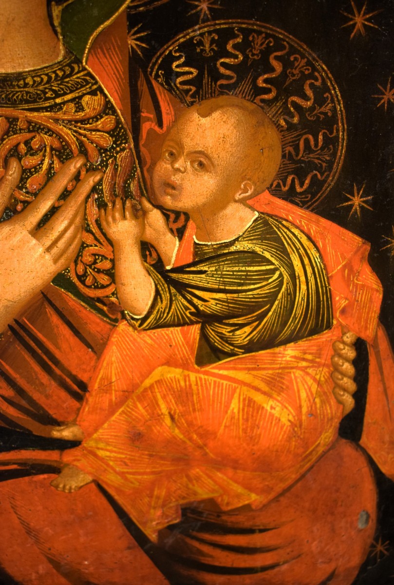 La Vergine col Bambino (Virgo Lactans)  - Icona Veneto-Cretese - Fine del XVI secolo-photo-1