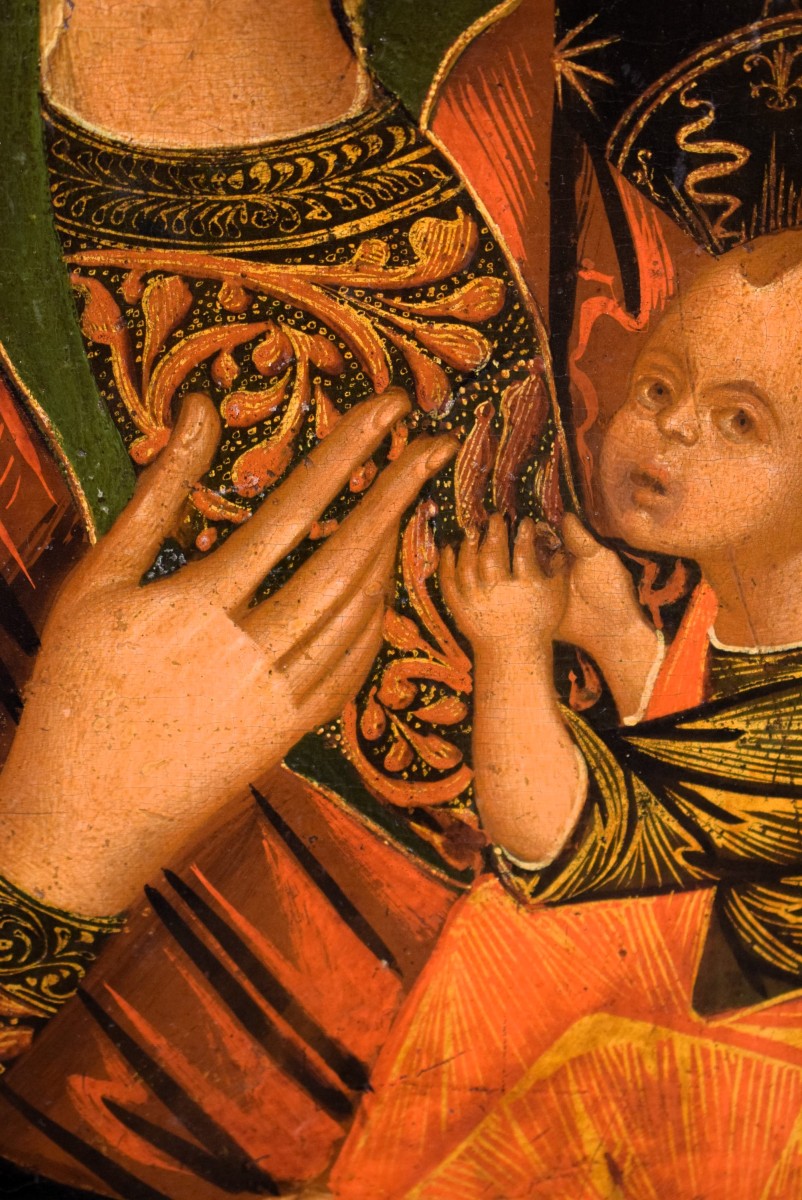 La Vergine col Bambino (Virgo Lactans)  - Icona Veneto-Cretese - Fine del XVI secolo-photo-2
