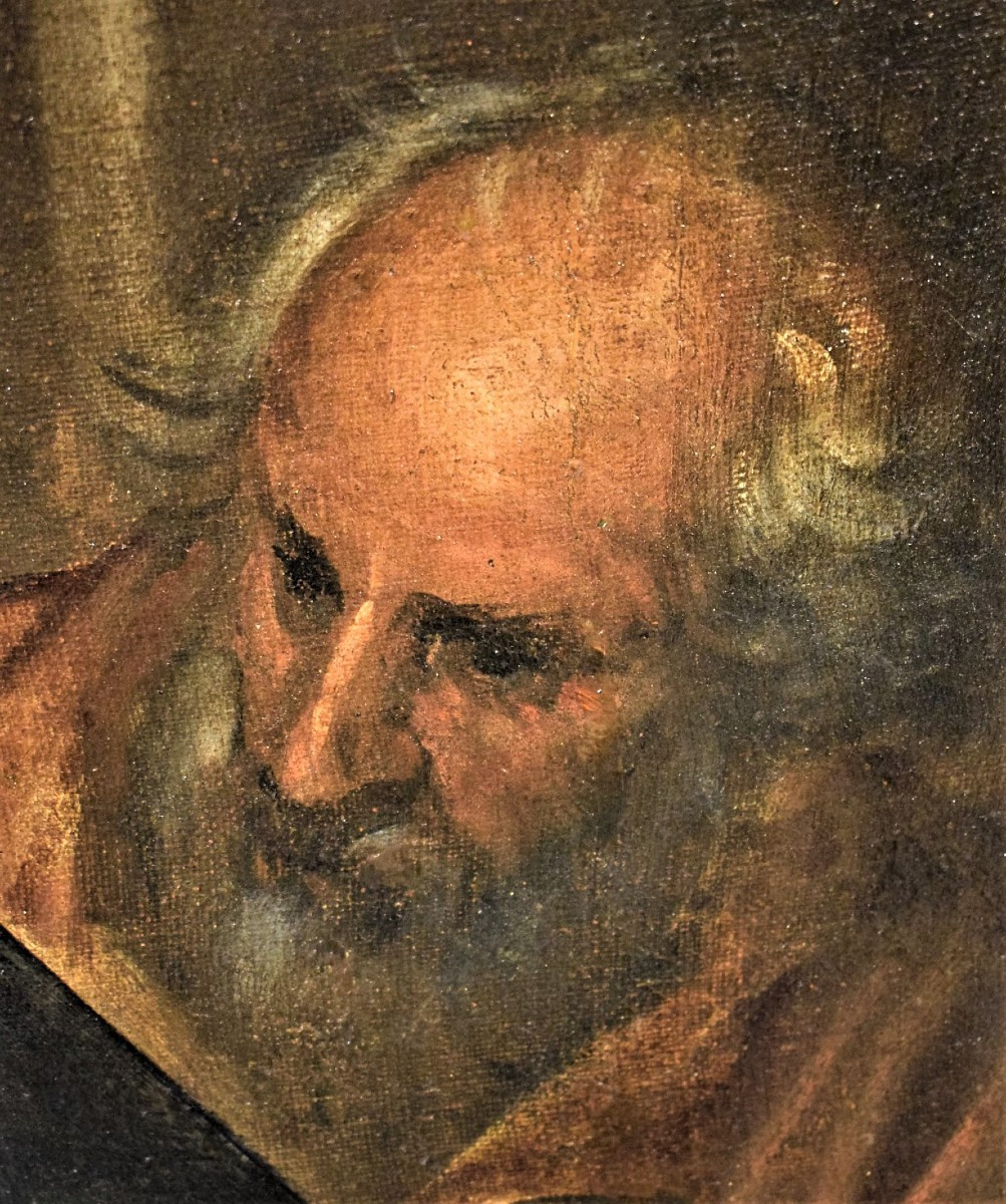 Sacra Famiglia con Santa Caterina - Luca Cambiaso  XVI° secolo  bottega-photo-3