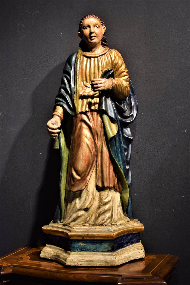 Santa Martire - scultura lignea policroma e dorata - XVII secolo-photo-2