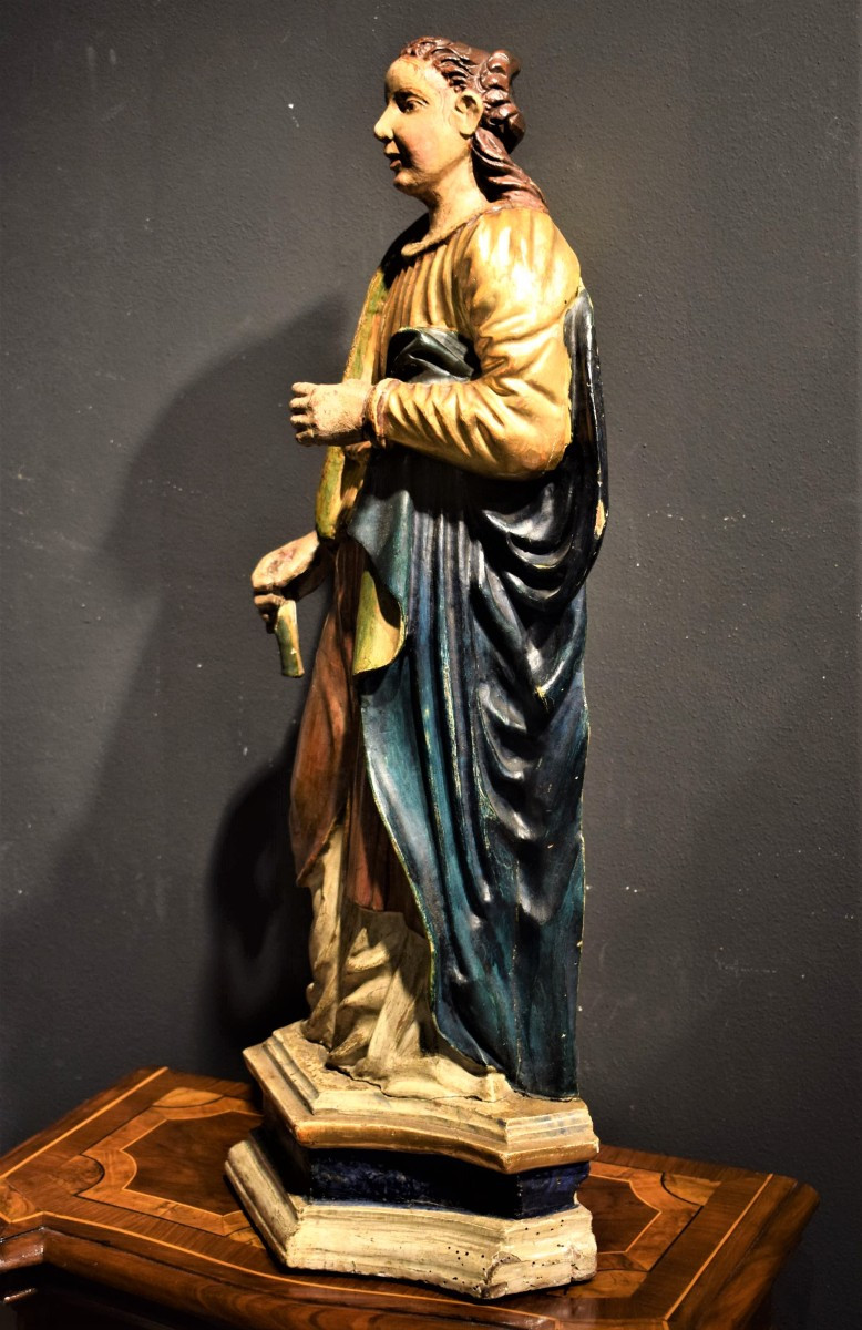 Santa Martire - scultura lignea policroma e dorata - XVII secolo-photo-4