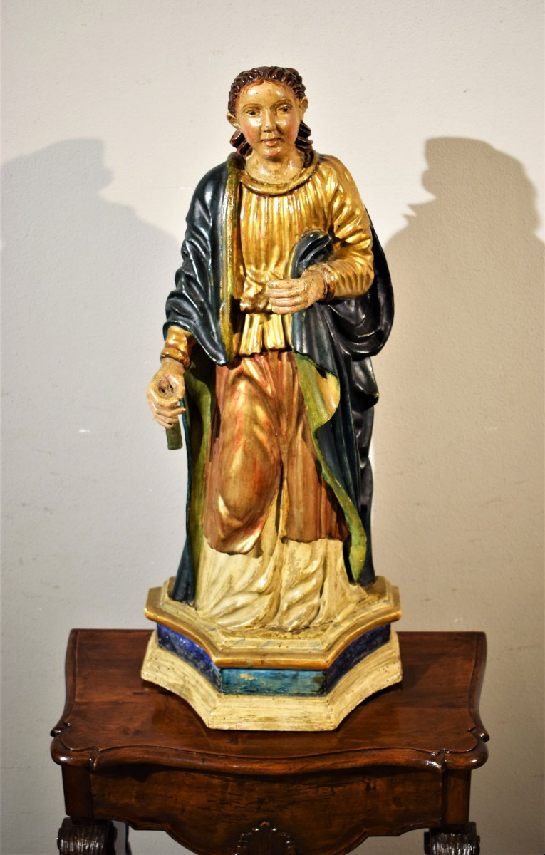Santa Martire - scultura lignea policroma e dorata - XVII secolo-photo-1