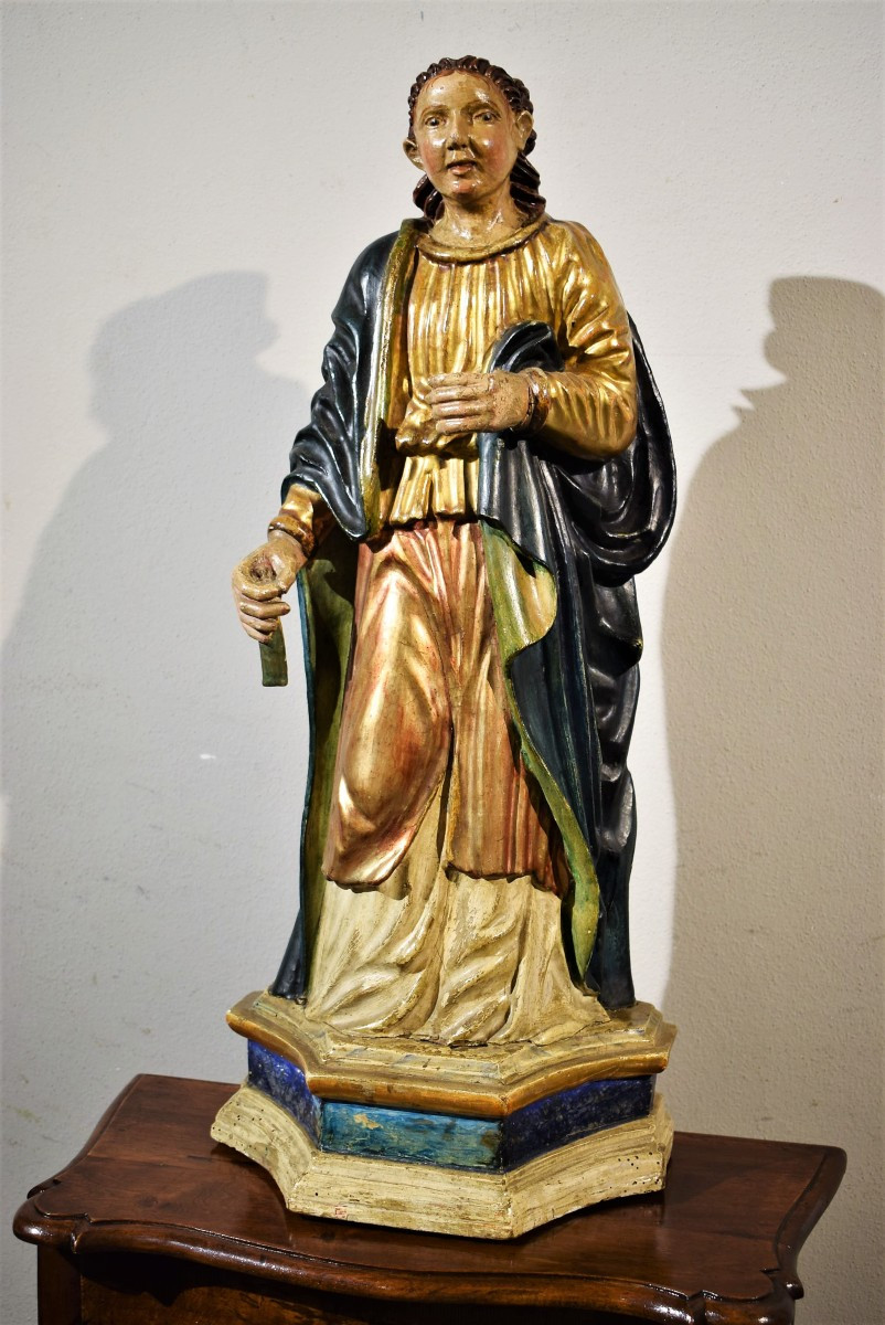Santa Martire - scultura lignea policroma e dorata - XVII secolo-photo-2