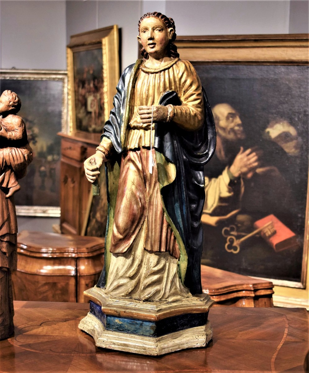 Santa Martire - scultura lignea policroma e dorata - XVII secolo-photo-8