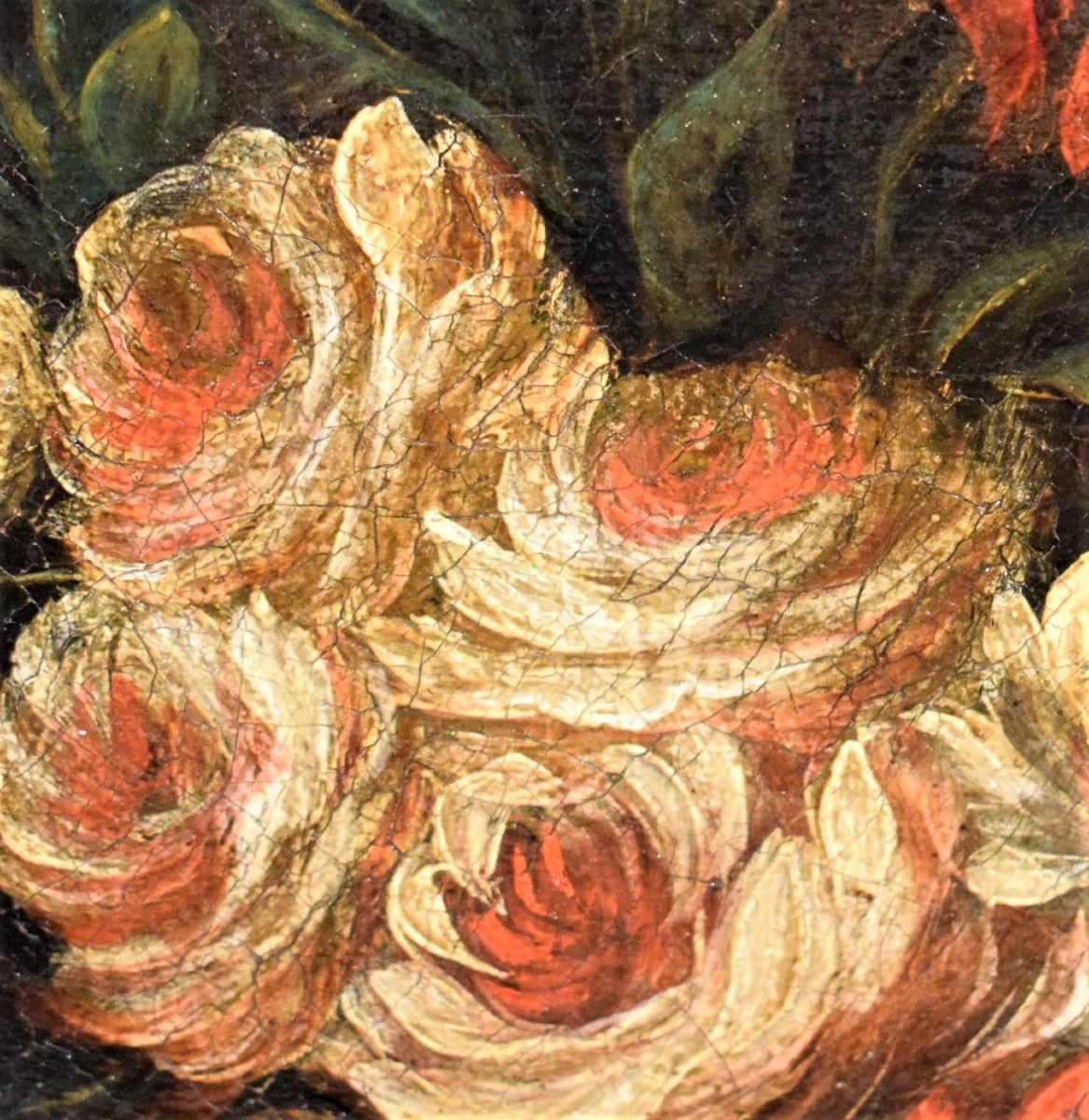 Natura morta di fiori con paesaggio - scuola veneta del '700-photo-3