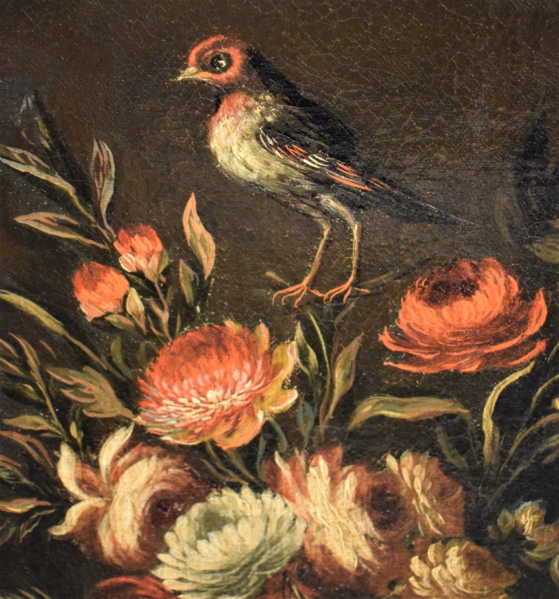 Natura morta di fiori con paesaggio - scuola veneta del '700-photo-2