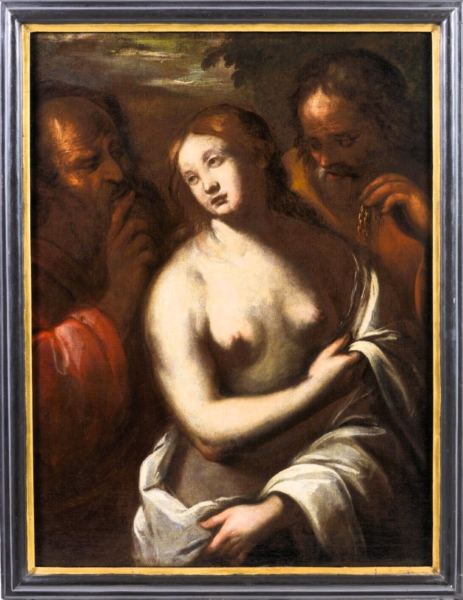 Susanna e i Vecchioni - Ambito di Carlo francesco Nuvolone (Milano, 1609 - 1662)