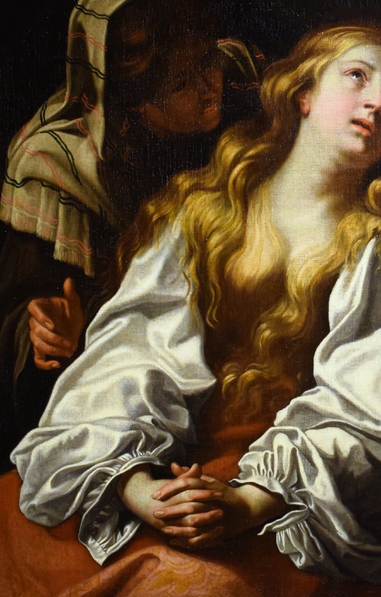 Il Pentimento di Maria Maddalena - Abraham Janssens II, il Giovane (Anversa 1616 - 1649) "-photo-2