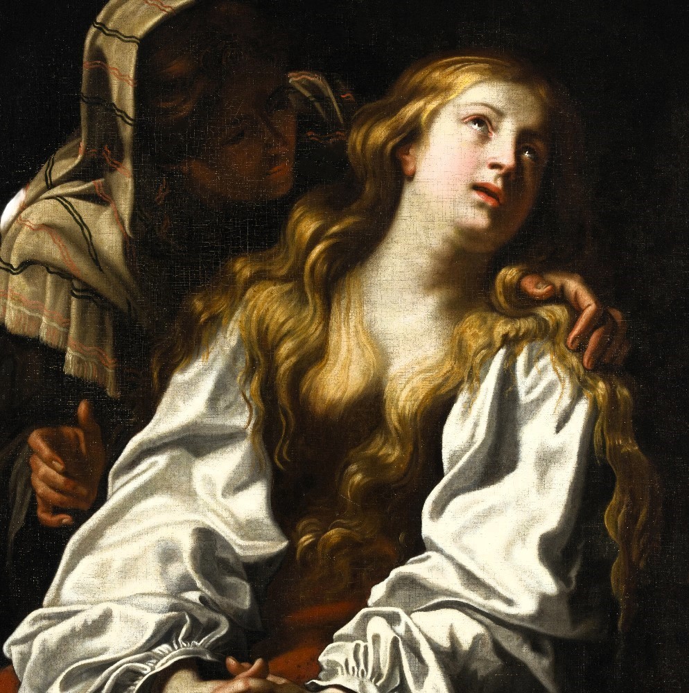 Il Pentimento di Maria Maddalena - Abraham Janssens II, il Giovane (Anversa 1616 - 1649) "-photo-1