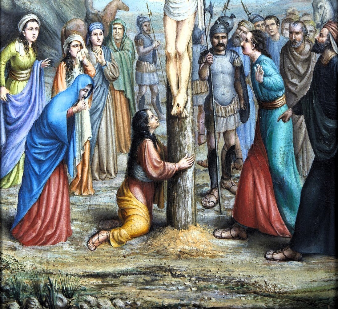Crocifissione di Cristo - Olio su tavola - Francia, Limoges - Fine del '700-photo-4