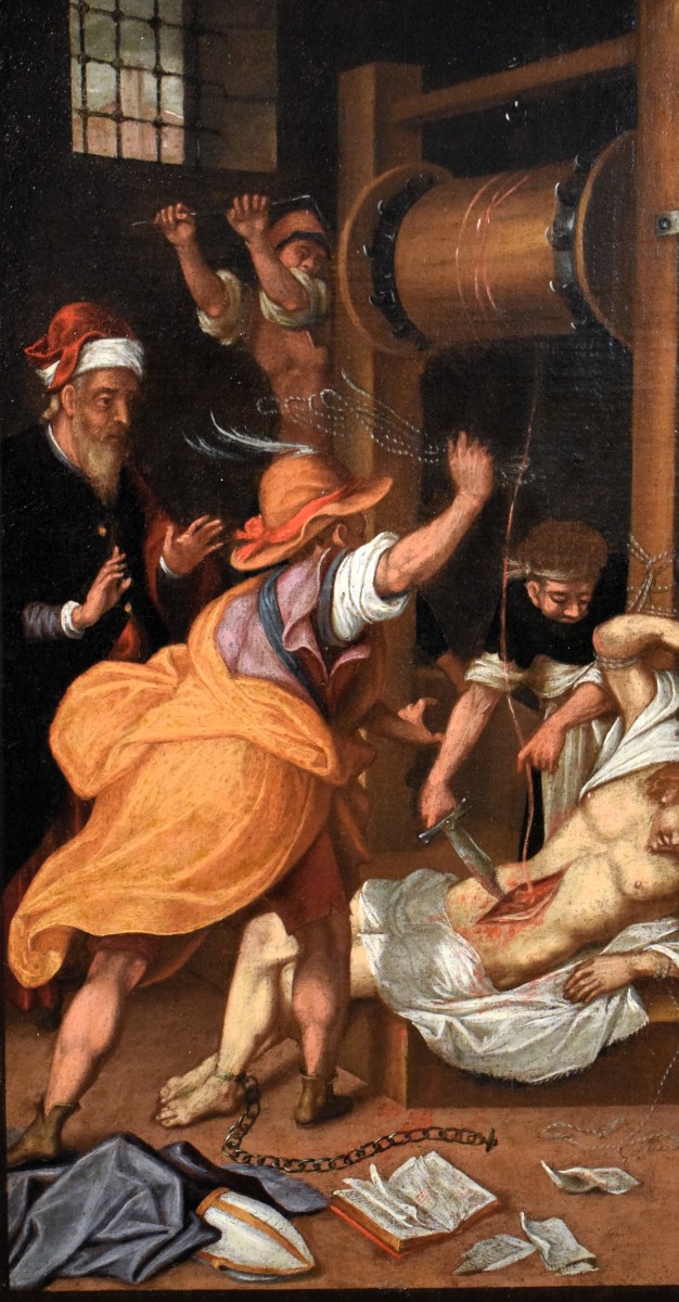 Il Martirio di S. Erasmo -  Maestro fiammingo di fine '600-photo-3