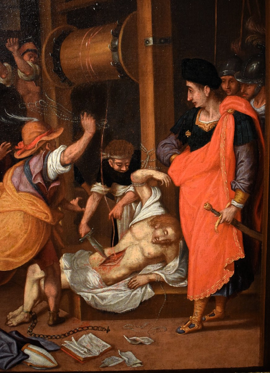 Il Martirio di S. Erasmo -  Maestro fiammingo di fine '600-photo-4